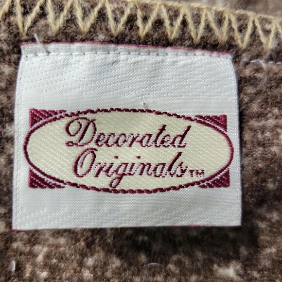 Vintage Decorated Originals Sweater Womens Button Cardigan Teddy Bear Applique - Picture 2 of 12